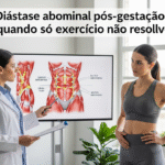 Diástase abdominal pós-gestação: quando só exercício não resolve