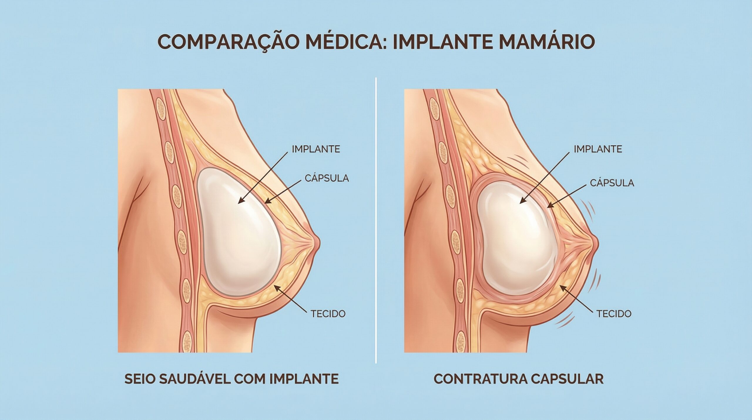 Sinais e sintomas da contratura capsular