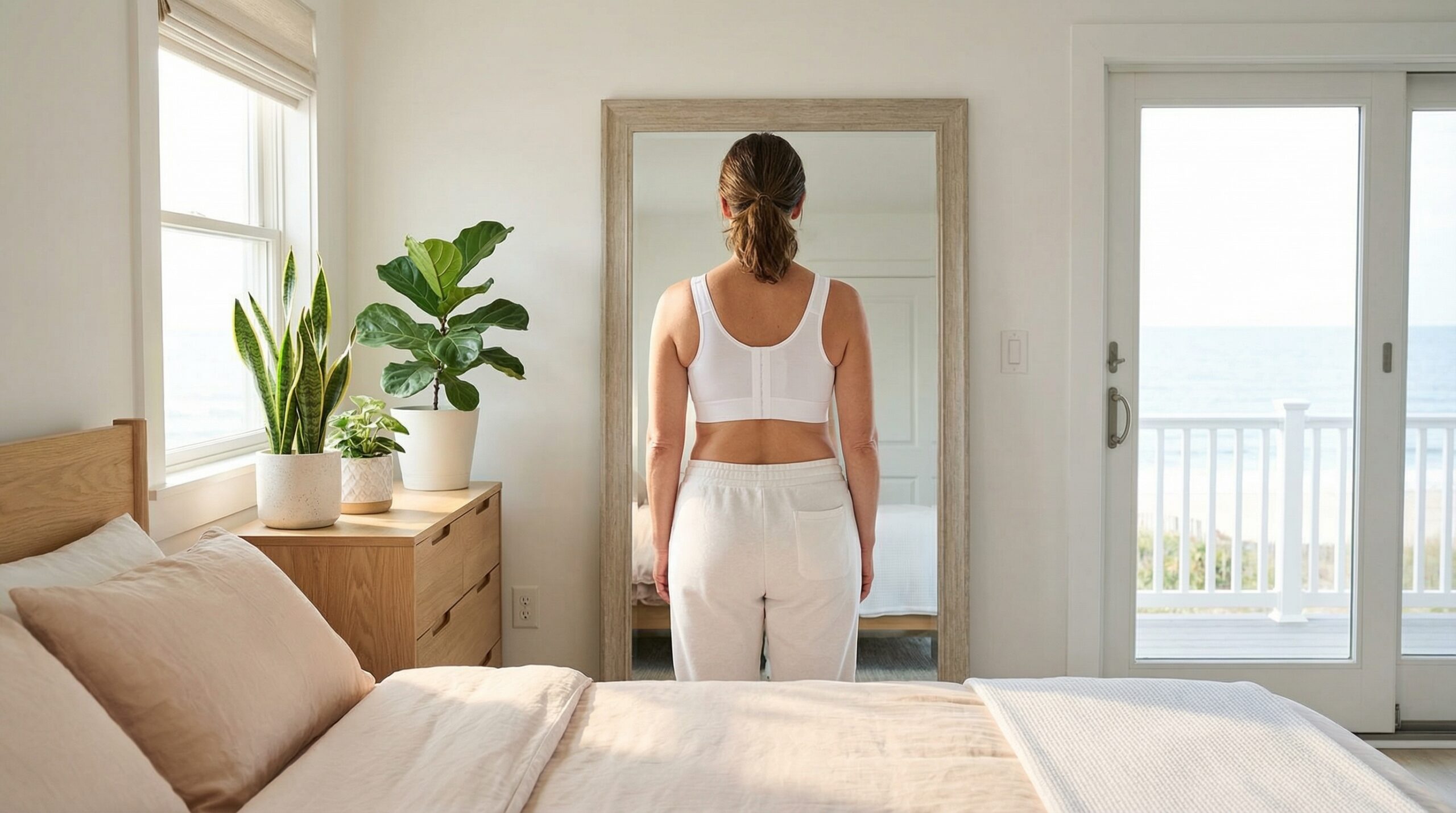 Sutiã pós-cirúrgico de compressão