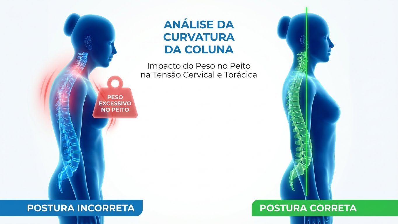 Representação artística do alívio da dor nas costas, mostrando o peso excessivo nos ombros se transformando em leveza.