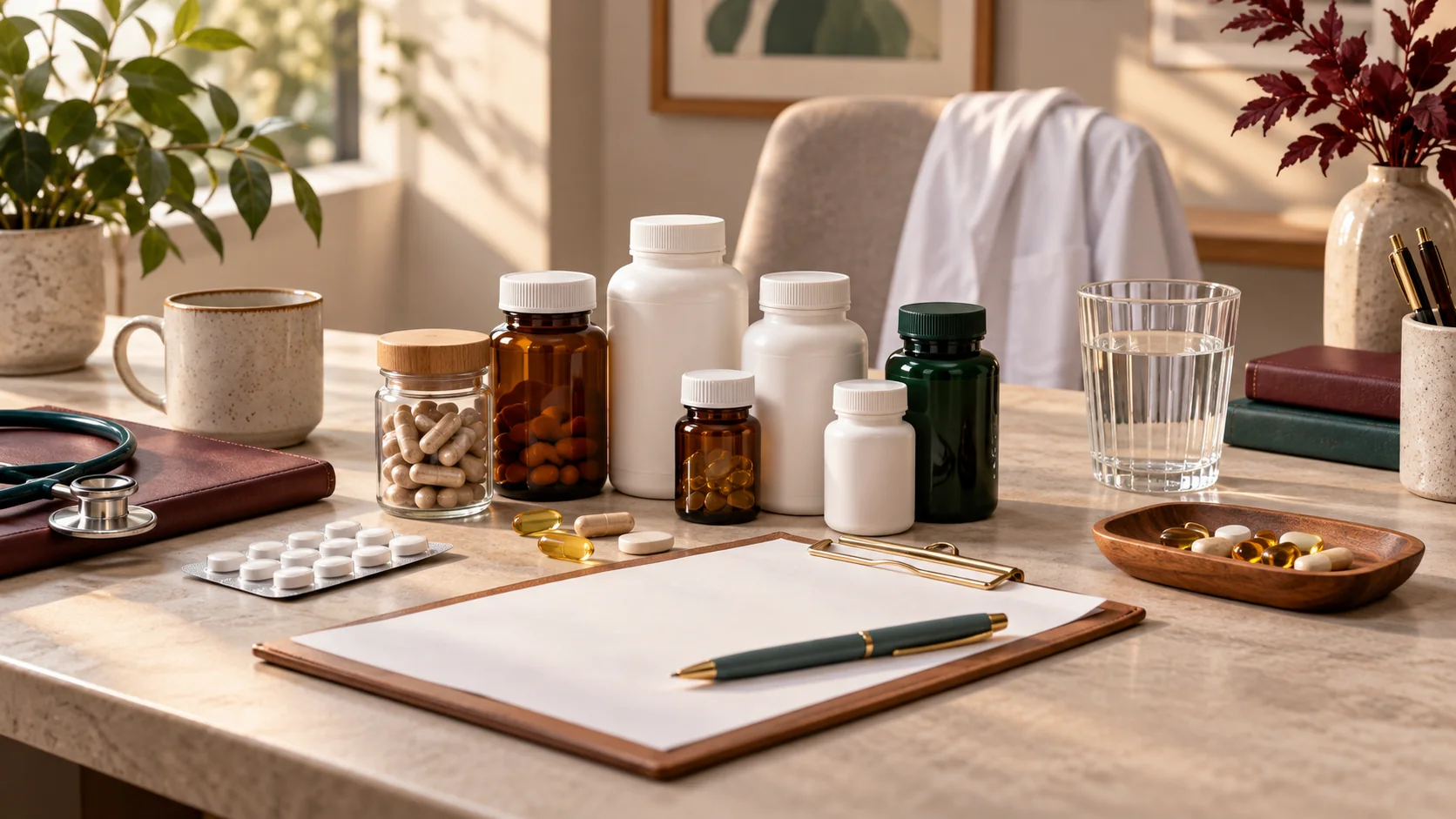 Ilustração sobre Medicamentos e suplementos antes da cirurgia: o que informar à equipe